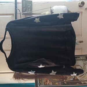 Cozy black velvet sweater